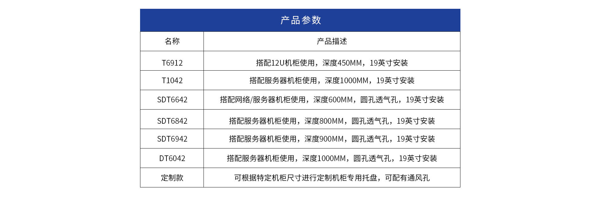 神盾卫士网络机柜托盘参数